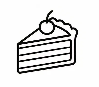 a piece of cake with a cherry on top.webp